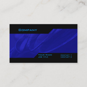 Carte de visite fait sur commande bleu