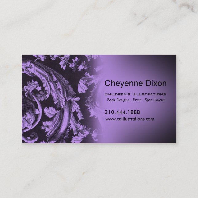 Carte de visite fait sur commande de concepteur de (Devant)