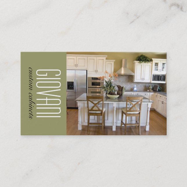 Carte de visite fait sur commande d'ébéniste (Devant)