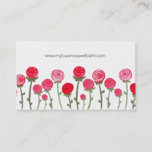 Carte de visite fait sur commande élégant de roses