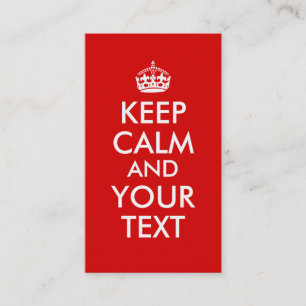 Carte De Visite Faites vos propres garder l'énonciation calme pour