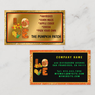 Carte De Visite Fall In Love Automne Personnaliser Texte et couleu