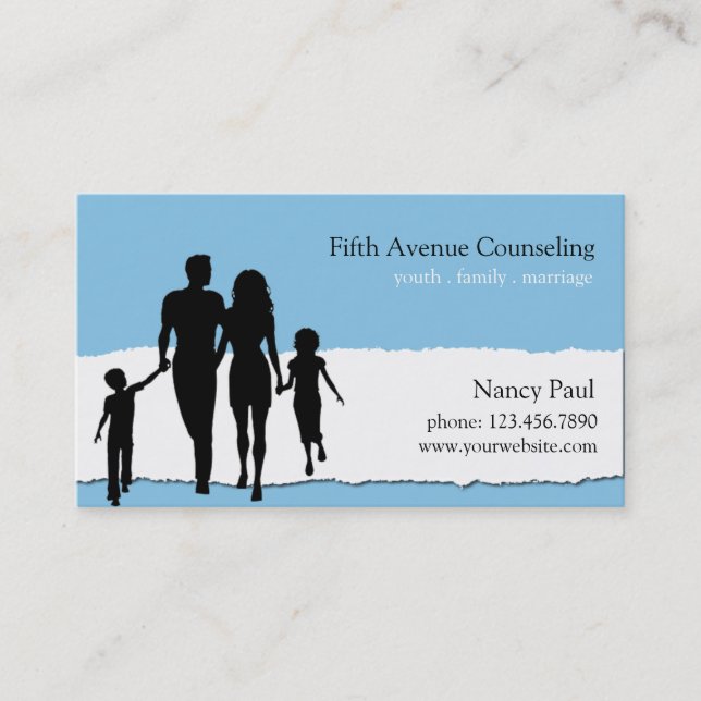 Carte De Visite Famille, Mariage, Conseils aux jeunes (Devant)