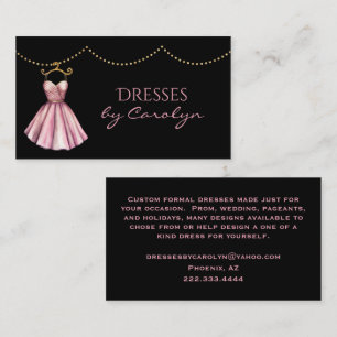 Carte De Visite Fancy Dress Tailor Glittery Business Card