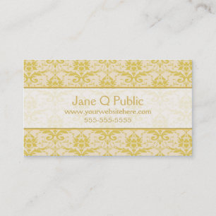 Carte De Visite Fancy Gold Damask
