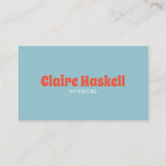 Carte De Visite Fancy Script Blue Tomato Rouge Chic Minimal