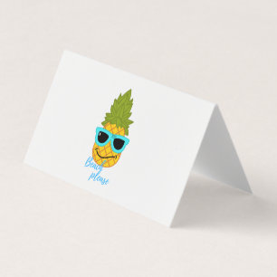 Carte De Visite Fantaisie D'Ananas Avec Lunettes De Soleil Été