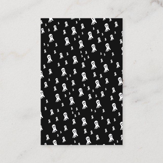 Carte De Visite Fantômes d'Halloween foncé (Devant)