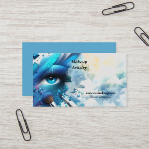 Carte De Visite Fard à paupières bleu électrique Maquillage 