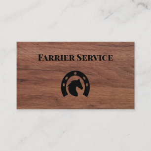 Carte De Visite Farrier Horseshoe Service Bois