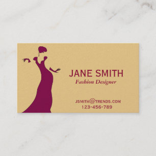 Carte De Visite Fashion Designer freelance professionnel