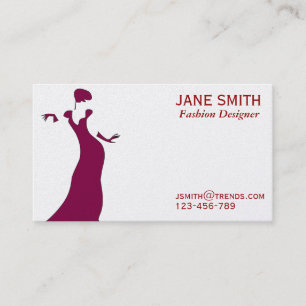 Carte De Visite Fashion Designer freelance professionnel