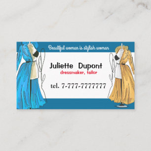 Carte De Visite Fashion Designer Tailor Dressmaker Chic