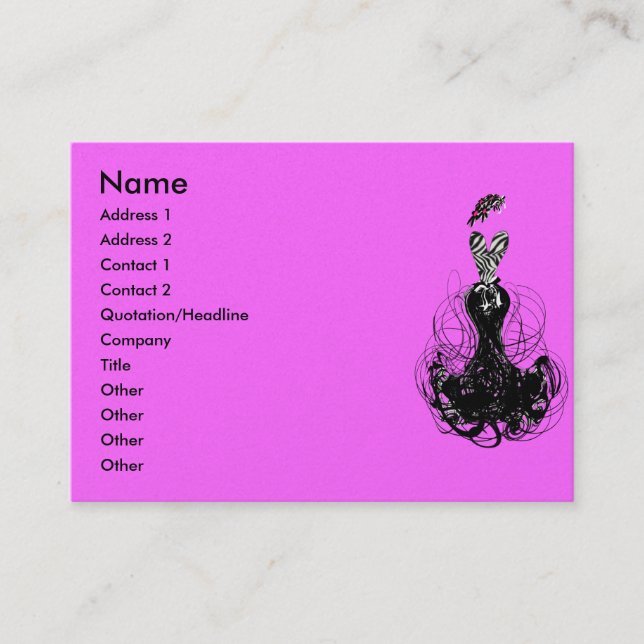 Carte De Visite Fashion Diva - Get the Skinny - (Devant)