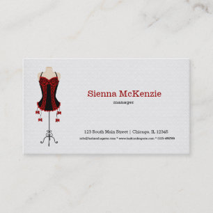 Carte De Visite Fashion Lingerie (rouge)