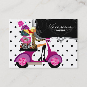 Carte De Visite Fashion Purse Scooter fille
