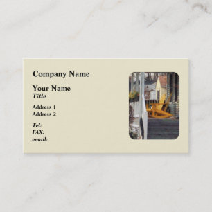 Carte De Visite Fauteuils Adirondack Jaunes