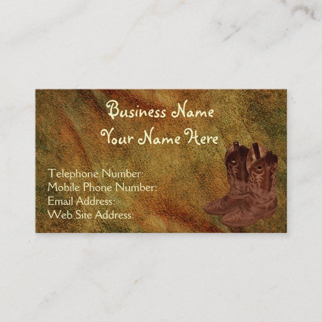 Carte De Visite Faux Agé Cuir style Wrangler X (Devant)
