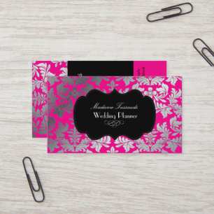 Carte De Visite Faux argent baroque damas/DO-IT-YOURSELF couleurs 