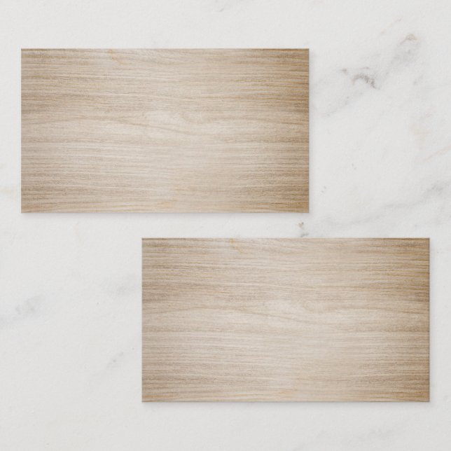 Carte De Visite Faux Brown en bois (Devant / Derrière)