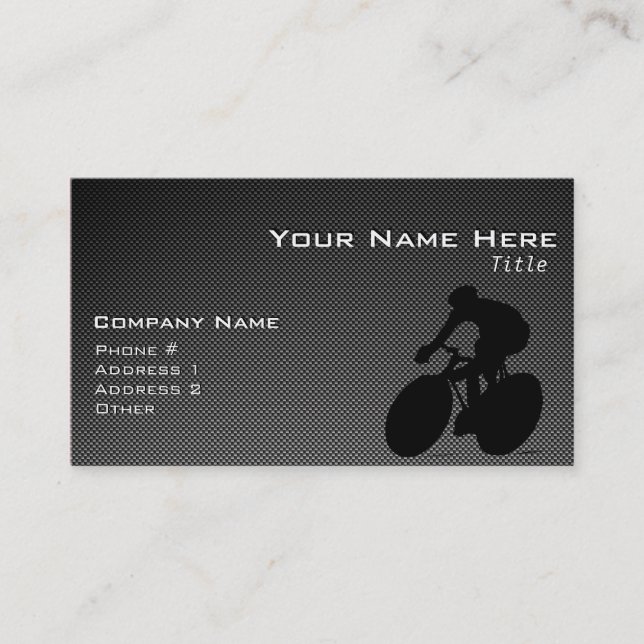 Carte De Visite Faux carbon fiber cycling (Devant)