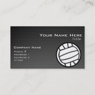 Carte De Visite Faux Carbon Fiber Volleyball