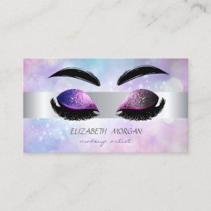 Carte De Visite Faux Cils Pailletés de Maquillage Professionnel Mo