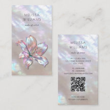 FAUX Code Qr Holographique Iridescent Lily