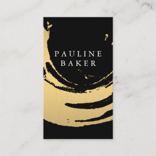 Carte De Visite Faux Gold brossé