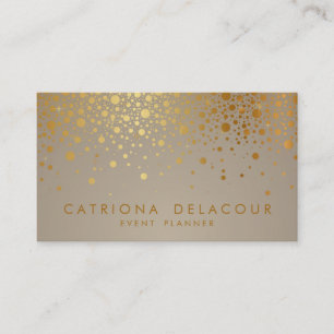 Carte de visite Faux Gold Foil Confetti