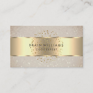 Carte De Visite Faux Gold Foil Web Professionnel Minimal Élégant