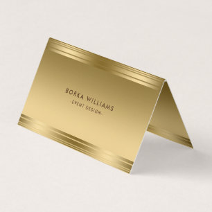 Carte De Visite Faux Gold géométrique moderne