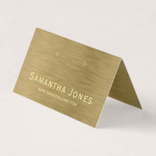 Carte De Visite Faux Gold Metal Texture, Bijoux Display Card