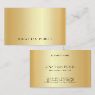 Carte De Visite Faux Gold Minimaliste Modèle Luxe