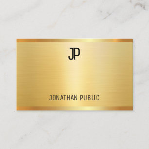 Carte De Visite Faux Gold Modern Elegant Modèle professionnel