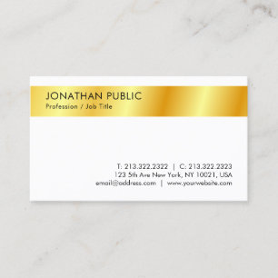 Carte De Visite Faux Gold Modern Simple Modèle personnalisé