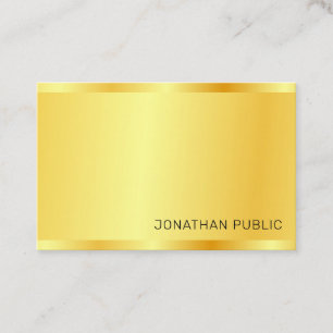 Carte De Visite Faux Gold Moderne Professionnel Élégant Simple