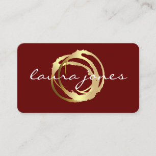 Carte De Visite Faux Gold Peint Cercle Designer