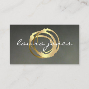 Carte de visite Faux Gold Peint Cercle Designer