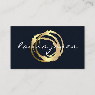 Carte De Visite Faux Gold Peint Cercle Designer