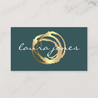 Carte De Visite Faux Gold Peint Cercle Designer