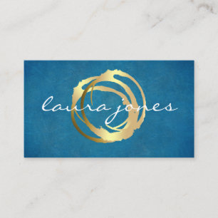 Carte De Visite Faux Gold Peint Cercle Designer