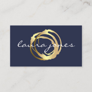 Carte De Visite Faux Gold Peint Cercle Designer