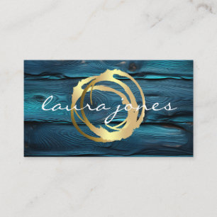 Carte De Visite Faux Gold Peint Cercle Designer