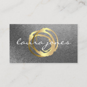 Carte De Visite Faux Gold Peint Cercle Designer