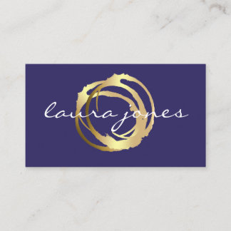 Carte De Visite Faux Gold Peint Cercle Designer