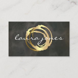 Carte De Visite Faux Gold Peint Cercle Designer