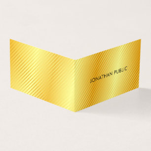 Carte De Visite Faux Gold Professional Moderne Modèle élégant