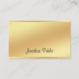 Carte De Visite Faux Gold Script manuscrit Excellent look tendance
