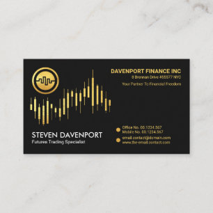 Carte De Visite Faux Gold Stock Graph Futures Trading